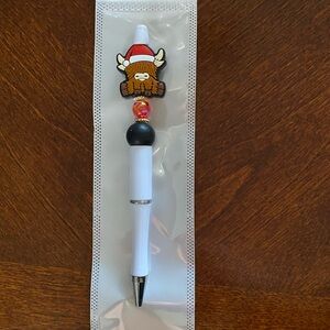 Festive Santa Pen with Cute Character Topper